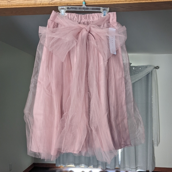 NWT Med Azazie tulle skirt Dusty Rose - Picture 6 of 6